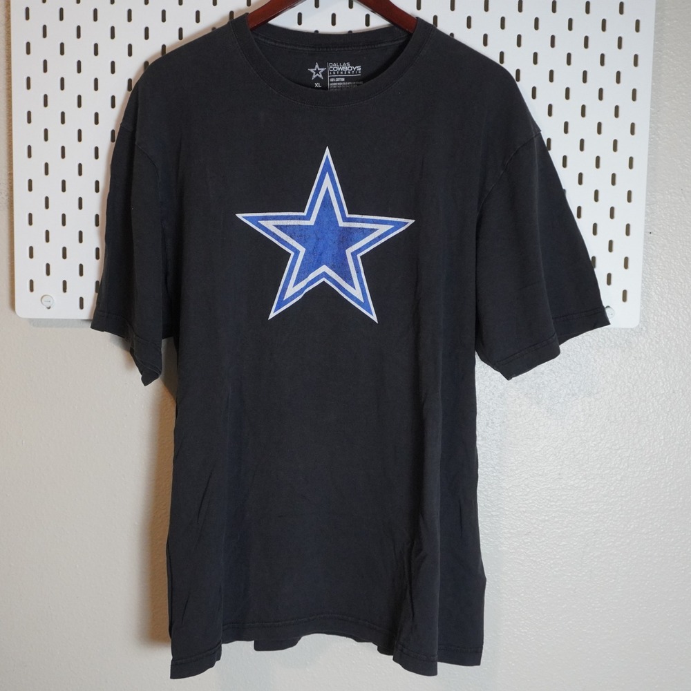 Dallas‎ Cowboys Authentic XL T-Shirt NFL Football Black Blue Star Fan Apparel